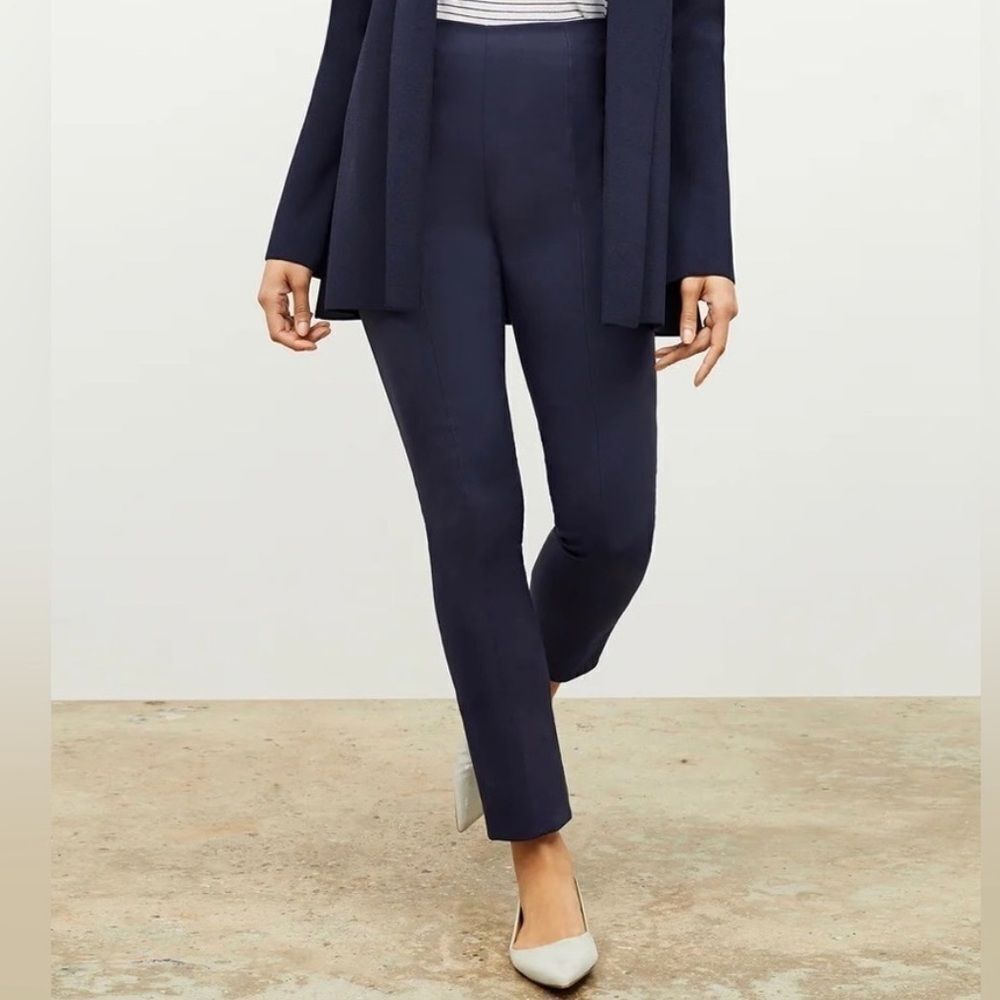 MM Lafleur The Foster Straight Leg Power Stretch Pant Navy Blue 12